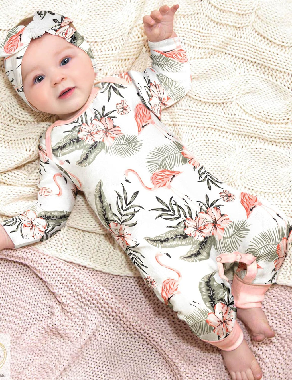 Baby Girl Clothes Cute Floral Infant Newborn Baby Clothes for Girls Letter Print Snap Baby Girl Romper Jumpsuit