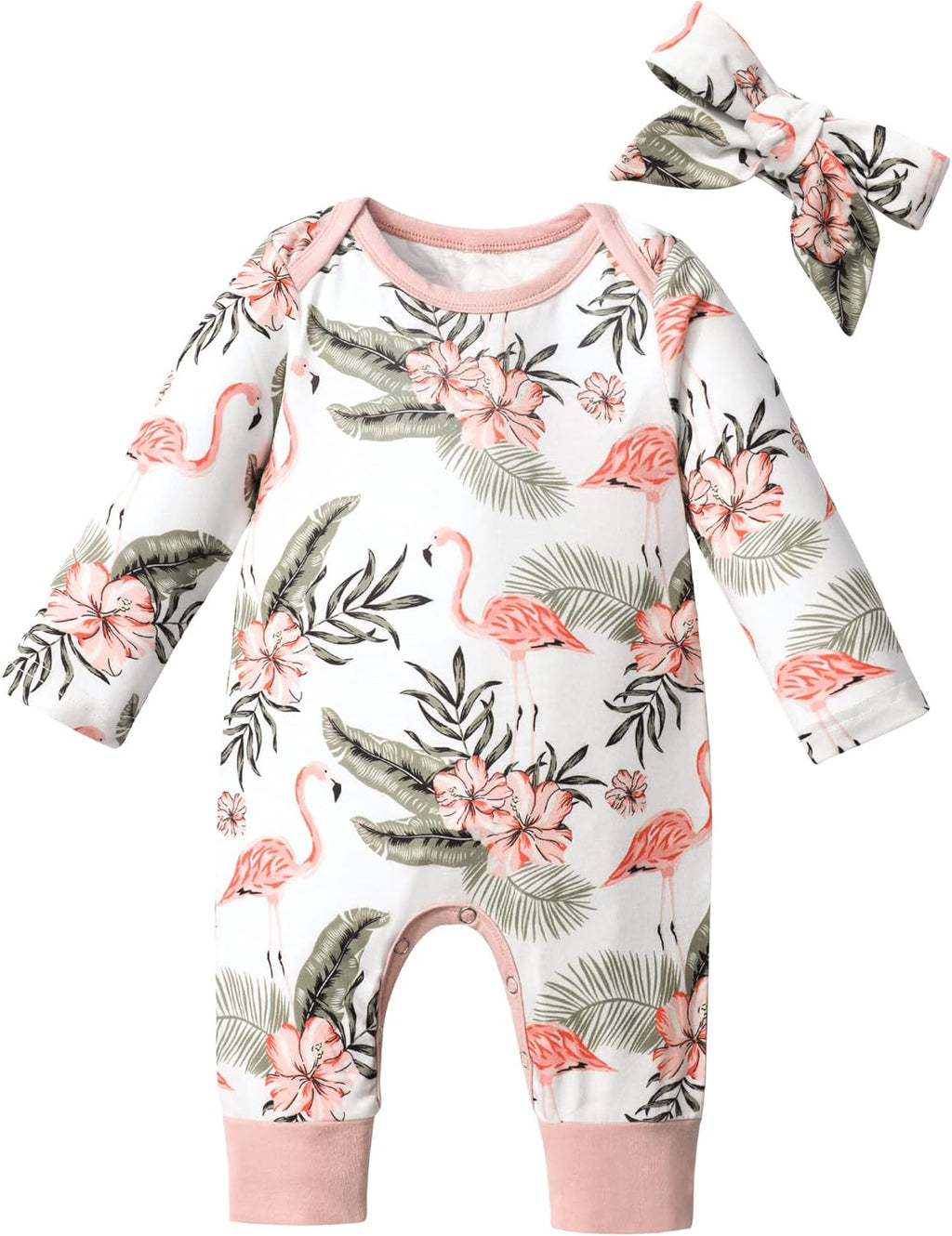 Baby Girl Clothes Cute Floral Infant Newborn Baby Clothes for Girls Letter Print Snap Baby Girl Romper Jumpsuit